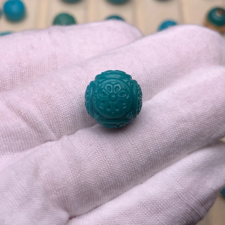 绿松石未镶嵌绿松石圆珠13.7