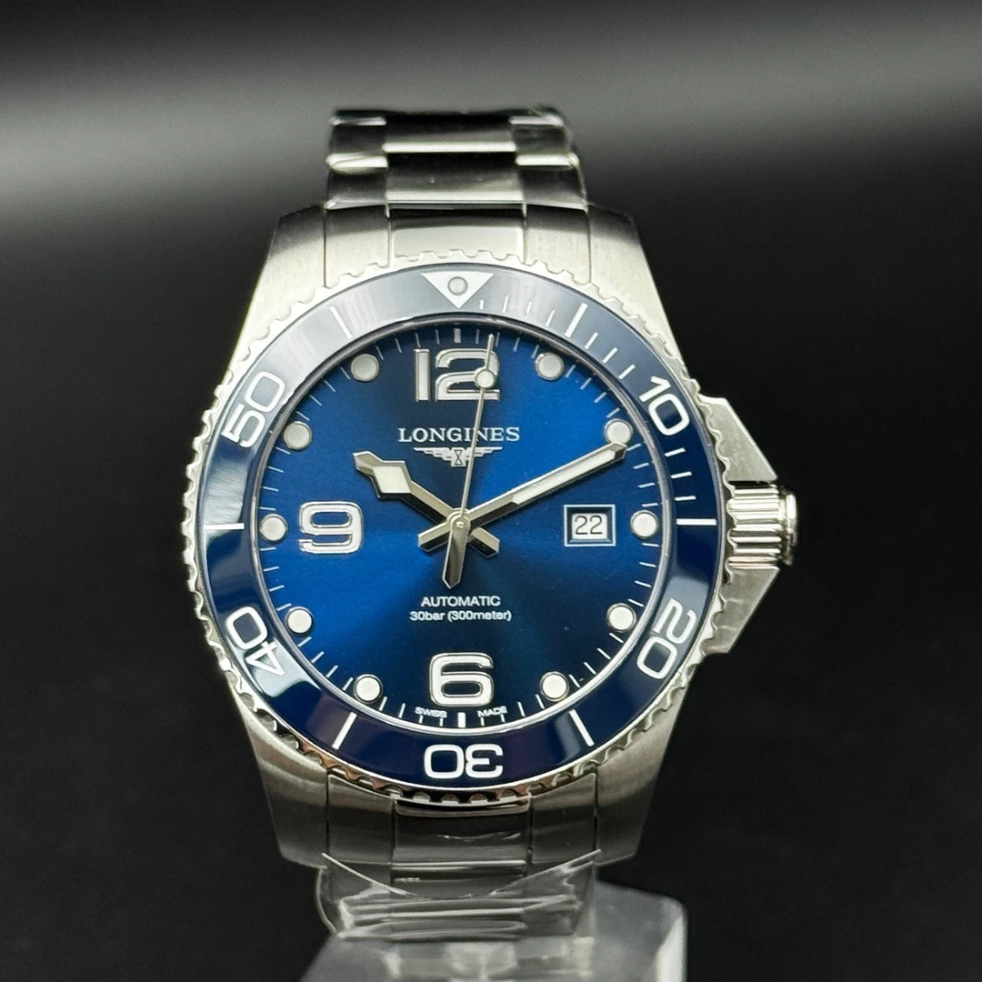 99新 Longines/浪琴 康卡斯 全套 自动上链机械 精钢43.00mm