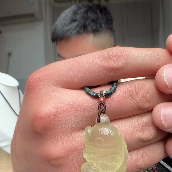 手链未镶嵌水晶天然黄水晶鱼吊坠