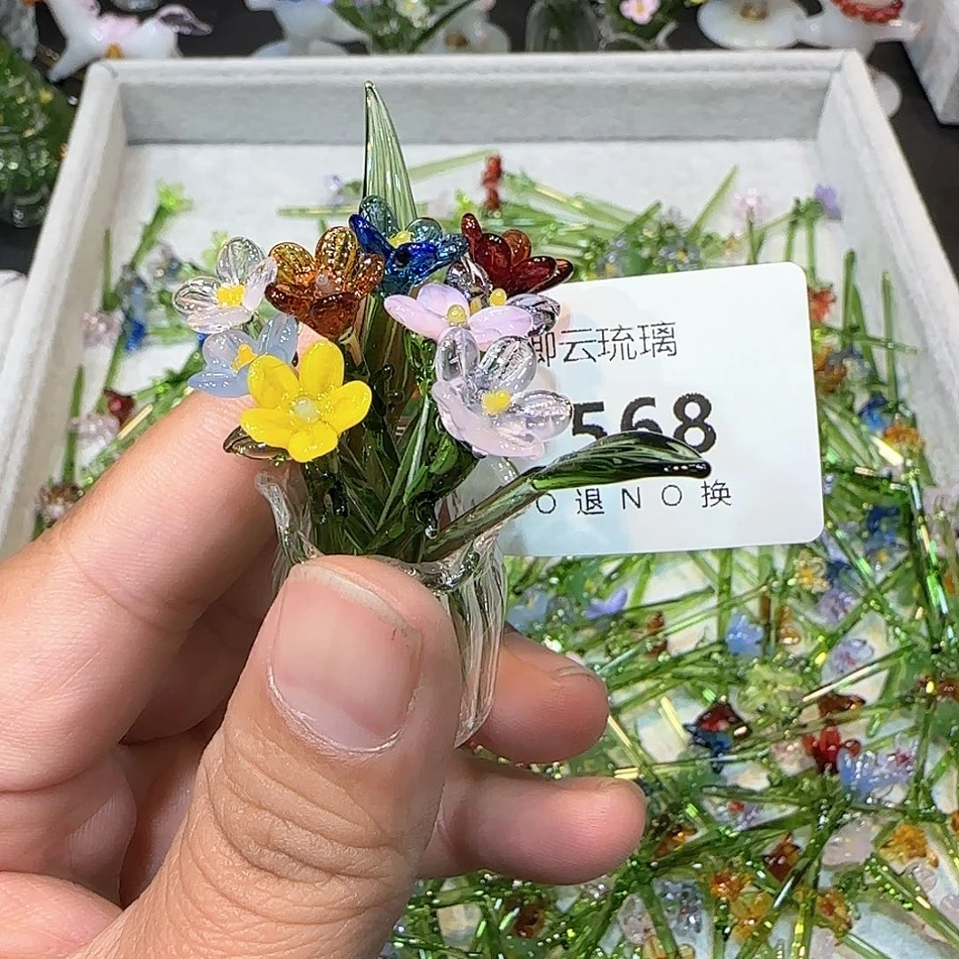 琉璃手工艺品568插花