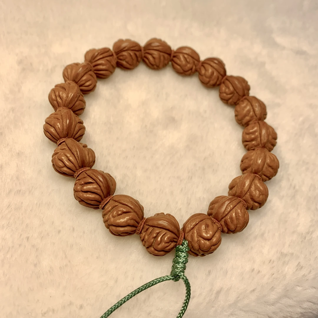 秦岭龙纹桃核，小金豆小金蝉（文玩手串，以实物为主）