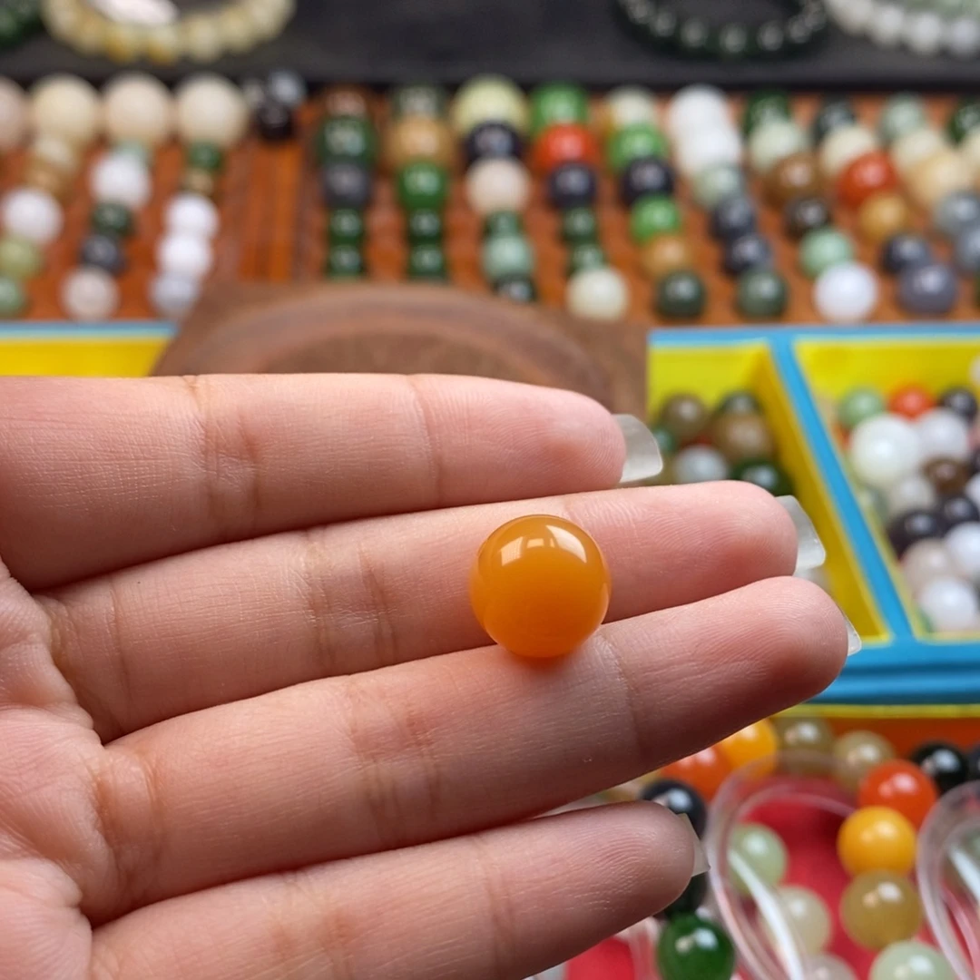 星***星石英质玉未镶嵌福利缅黄单珠z12