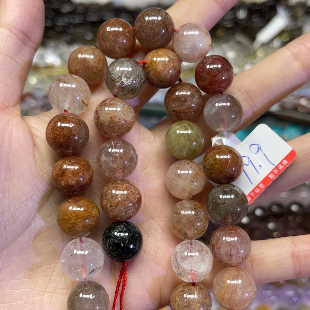 水晶未镶嵌颈饰天然彩发卡长条38厘米