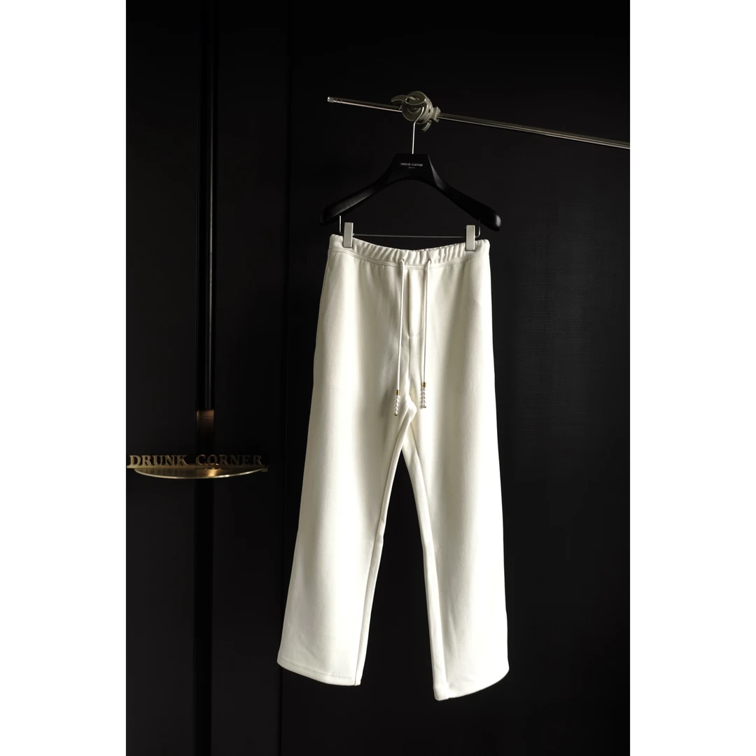DRUNKCORNER 休闲裤珍珠抽绳微阔卫裤休闲运动春季