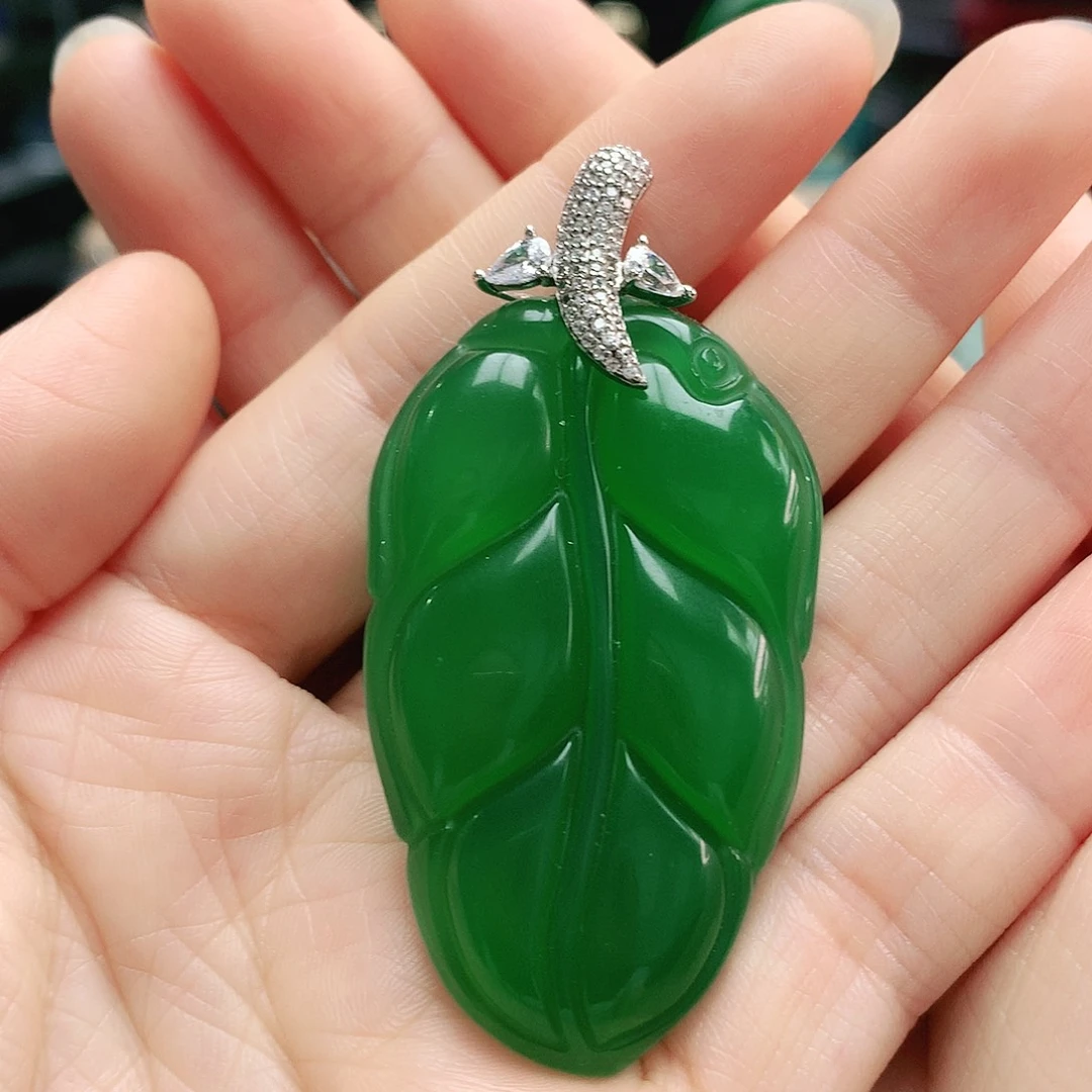 玛瑙/玉髓吊坠银S925镶嵌