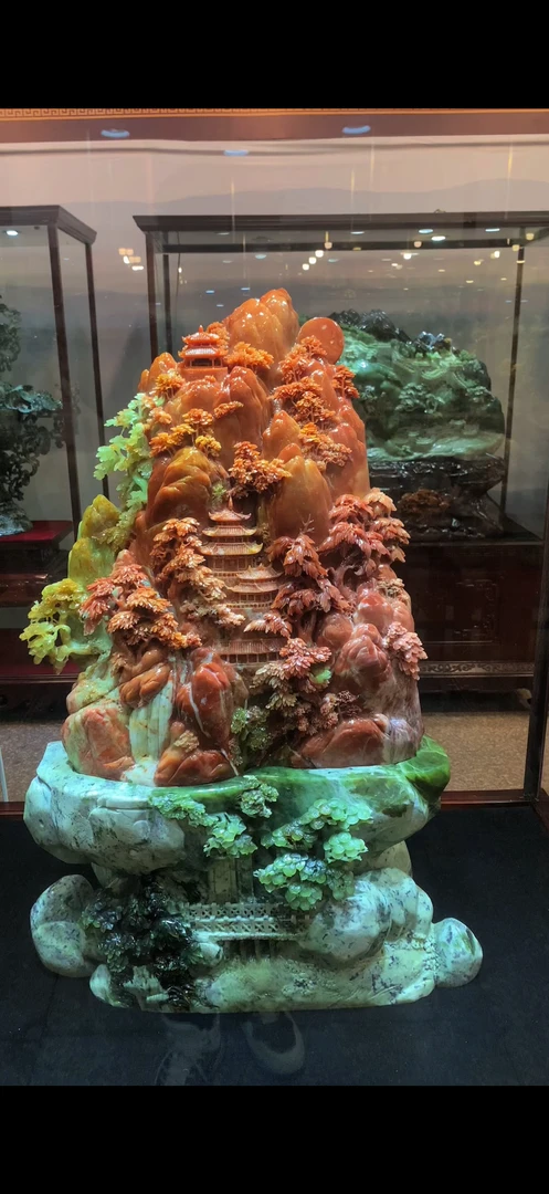 辽阳红摆件山居圣境