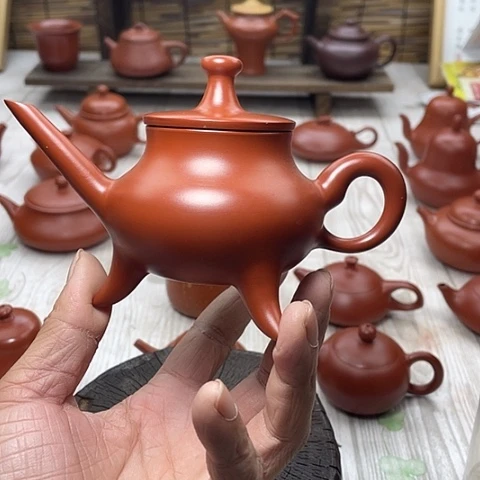 抖**！潮州朱泥手拉壶无双君德壶