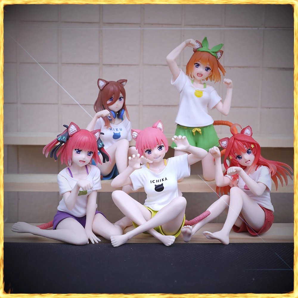 猫咪美少女居家服五月手办模型五等分的花嫁二乃三玖跨境抖音摆件