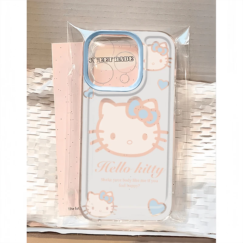 BANCA天蓝Kitty猫适用iPhone16/15手机壳苹果14华为vivo小米oppo