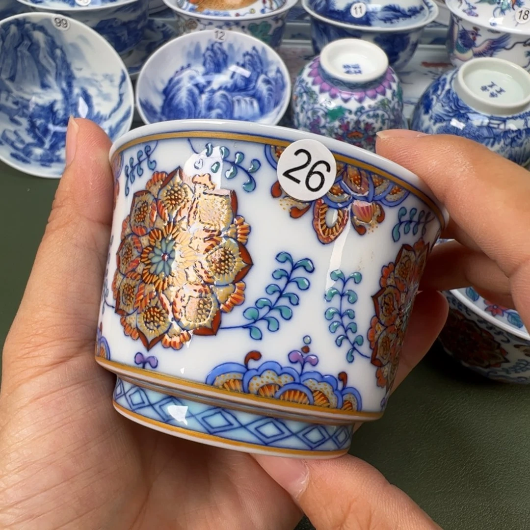 景德镇纯手工纯手绘茶具木木26
