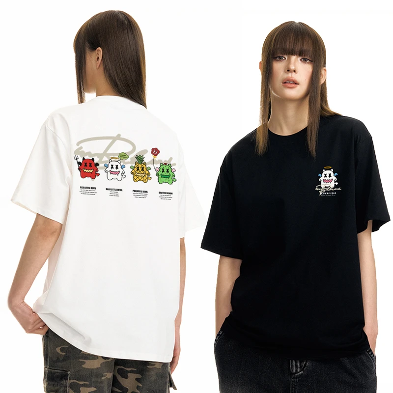 小恶魔速干7A抗菌冰感凉皮运动国潮春夏季宽松圆领潮流t恤男女