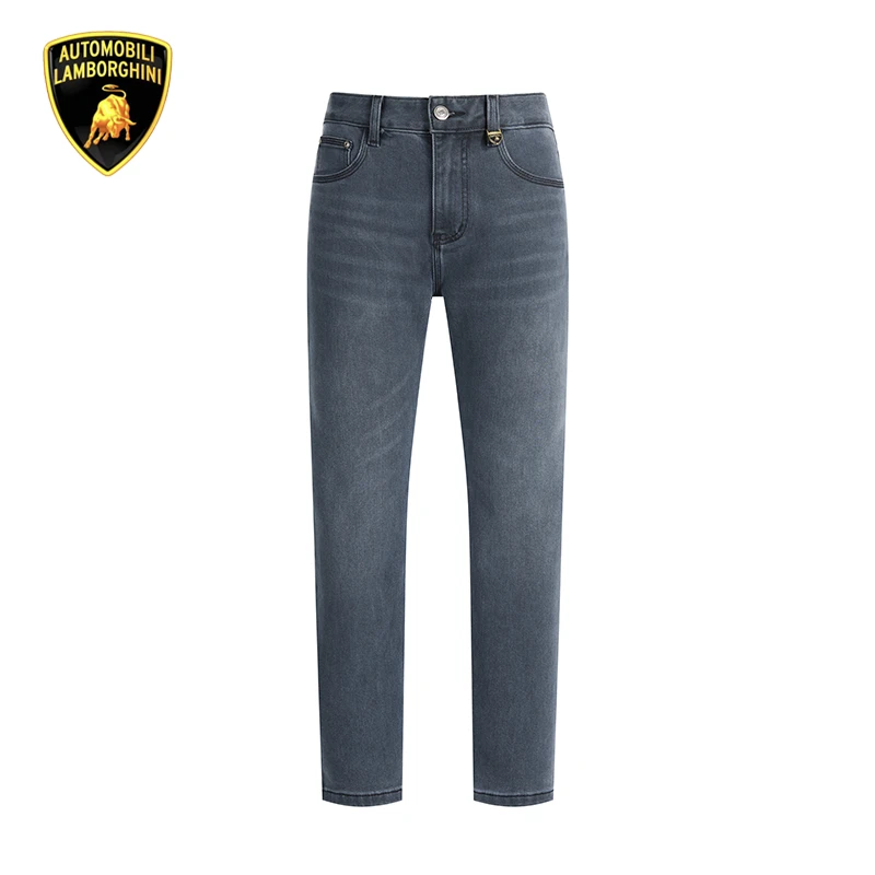 兰博基尼AutomobiliLamborghini品牌联名欧酷仕男士牛仔裤09岩蓝