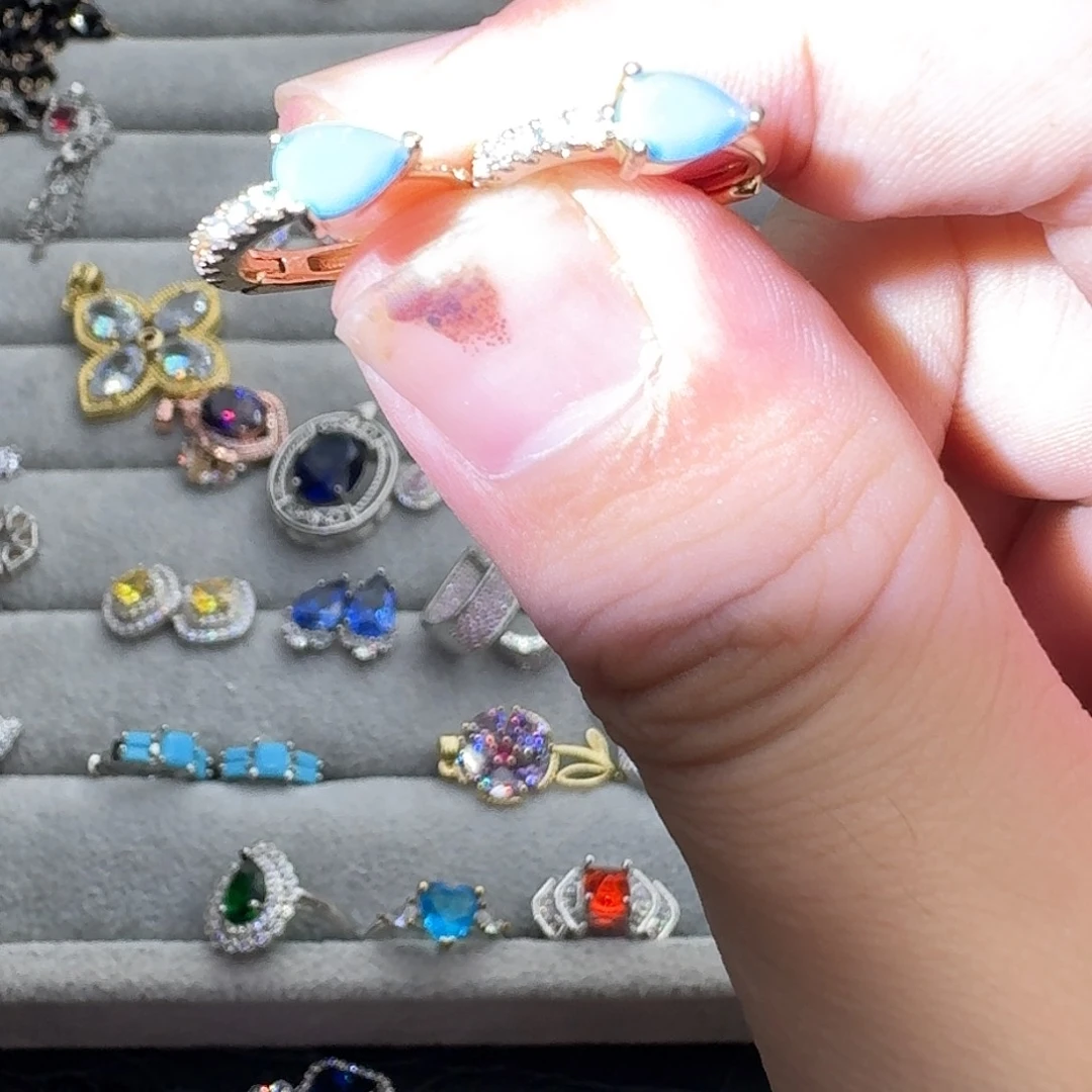 水晶戒指银S925镶嵌