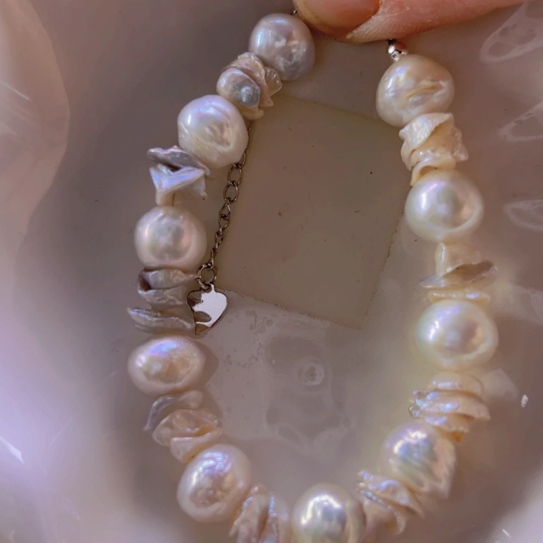 淡水珍珠手绳合金