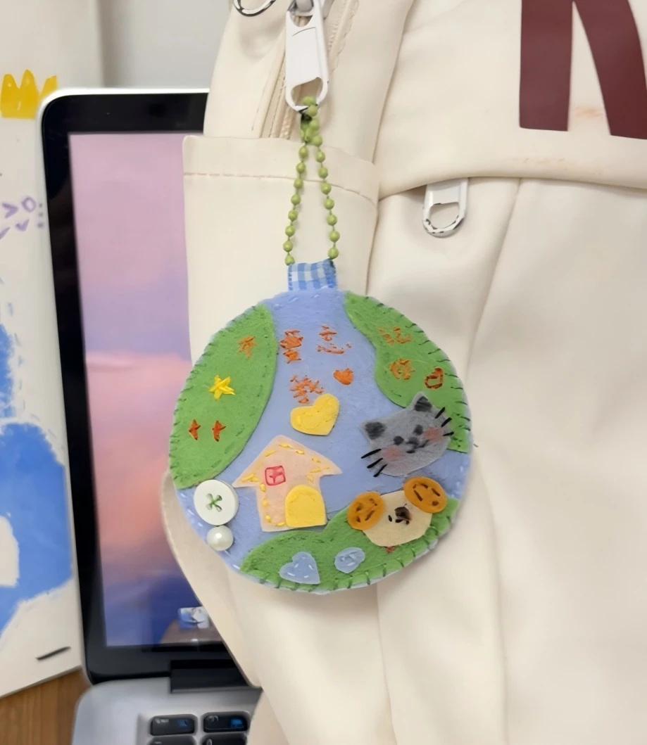 【爱宝】地球不能没有小猫小狗不织布可爱创意玩偶diy手工材料包