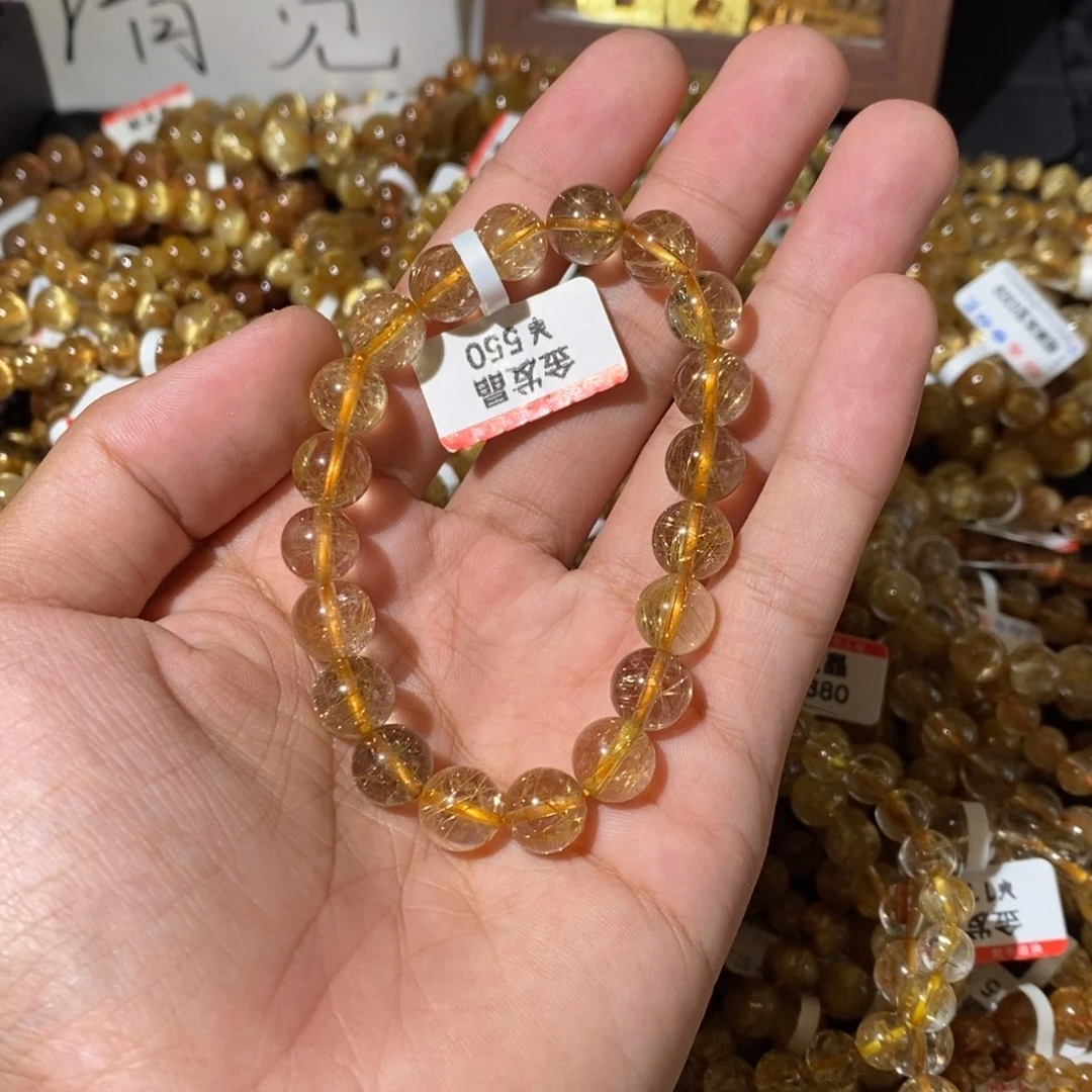 开***子发晶手链未镶嵌是