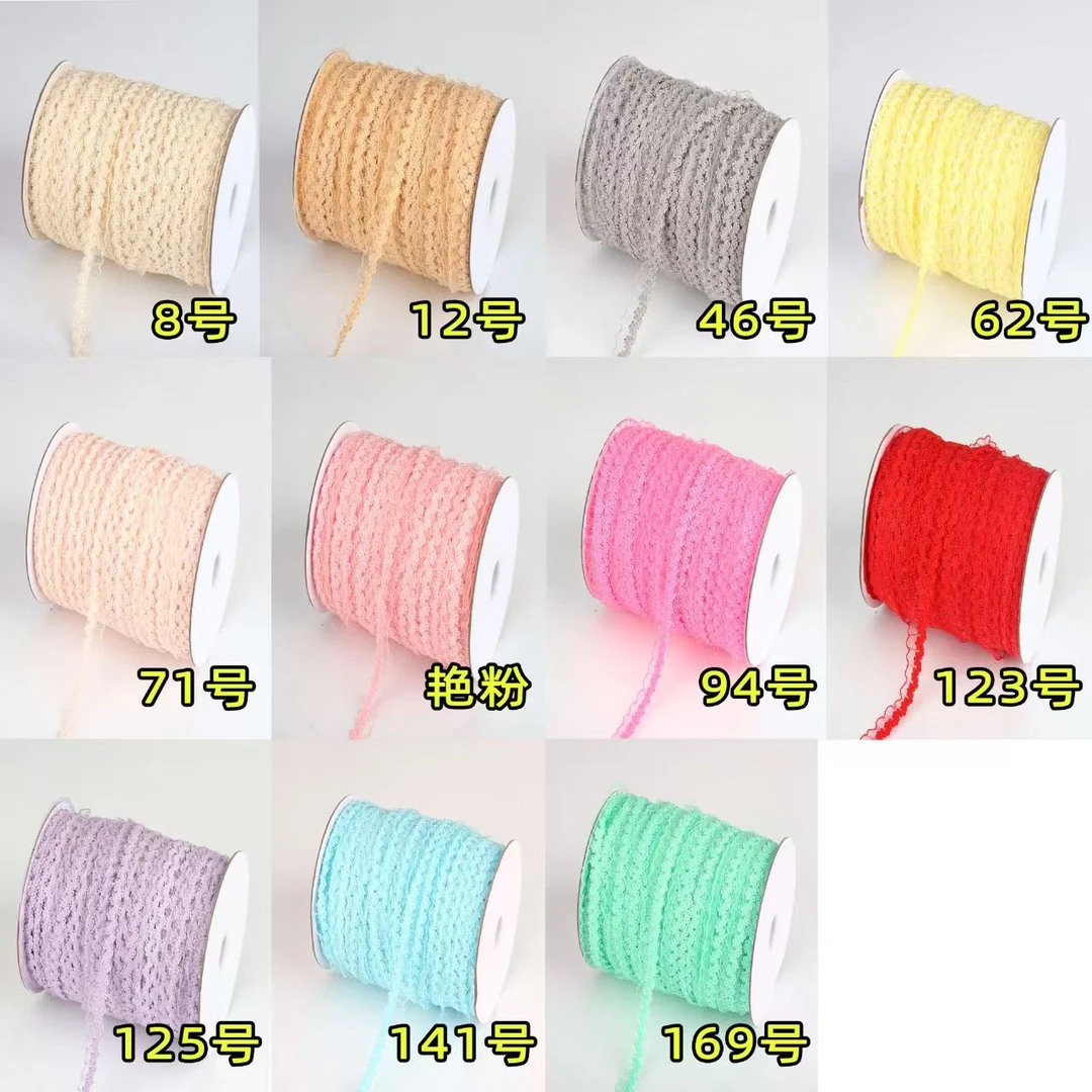 鱼丝弹力蕾丝花边松紧带夏季潮流裙边褶皱花边弹性蕾丝花边装饰条