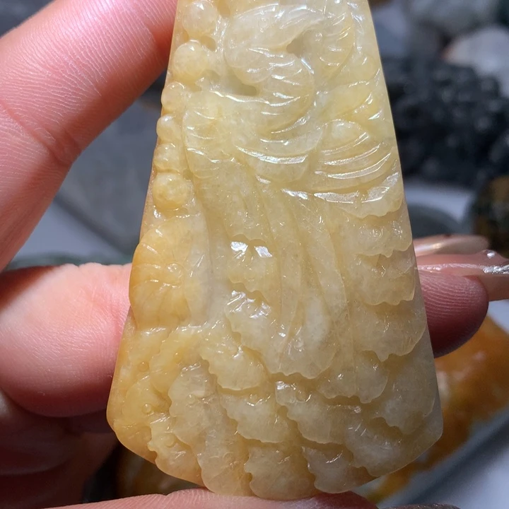 翡翠未镶嵌颈饰保真天然A货翡翠