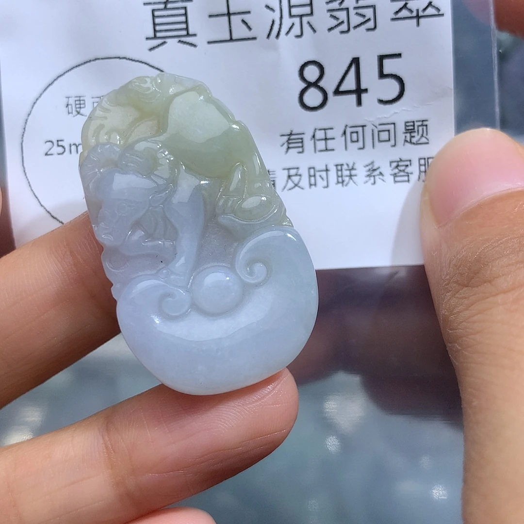 翡翠未镶嵌颈饰845。