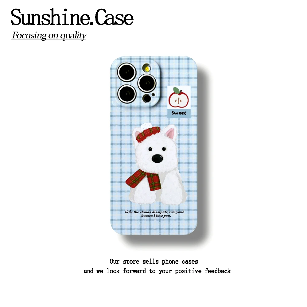 蓝格西高地菲林软壳适用苹果oppo华为荣耀vivo小米一加防摔全包