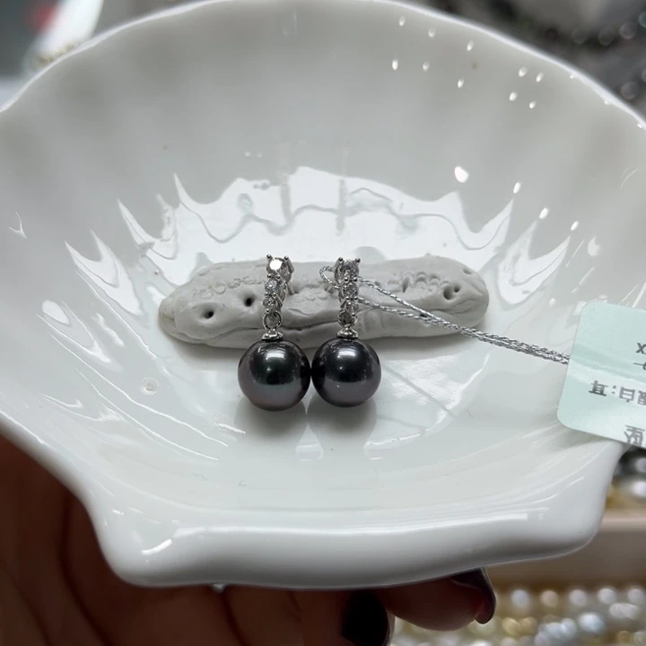 海水珍珠耳饰银S925镶嵌可打6.6折