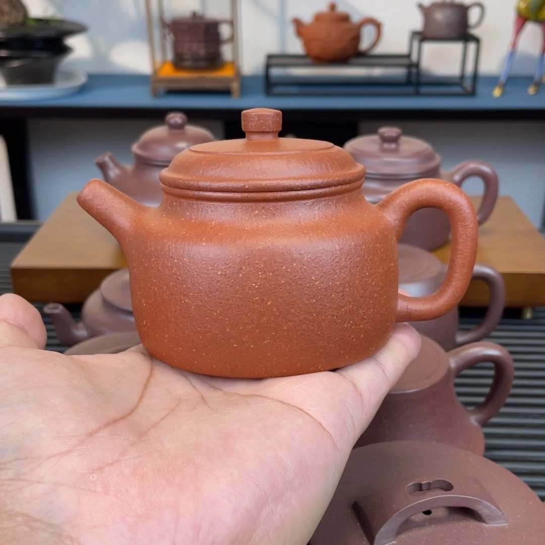 茶壶紫砂红降坡德钟210cc