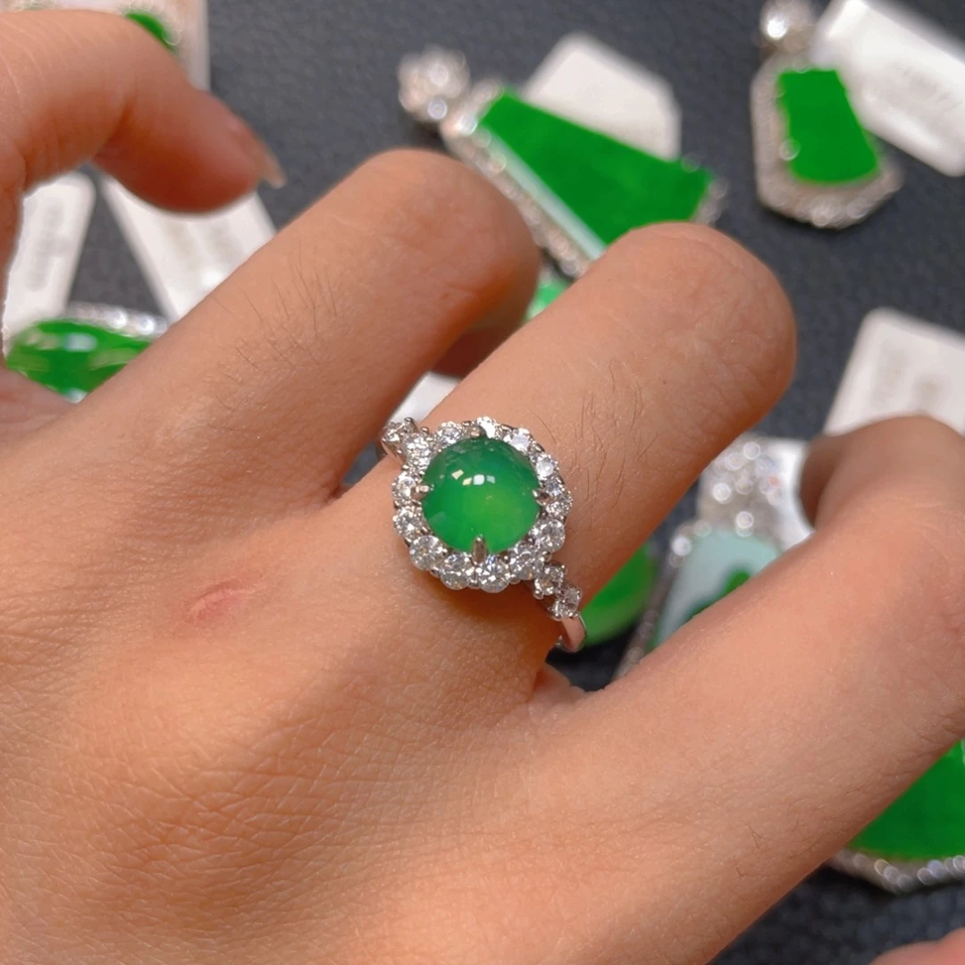 【闪购商品】翡翠银S925镶嵌颈饰翡翠