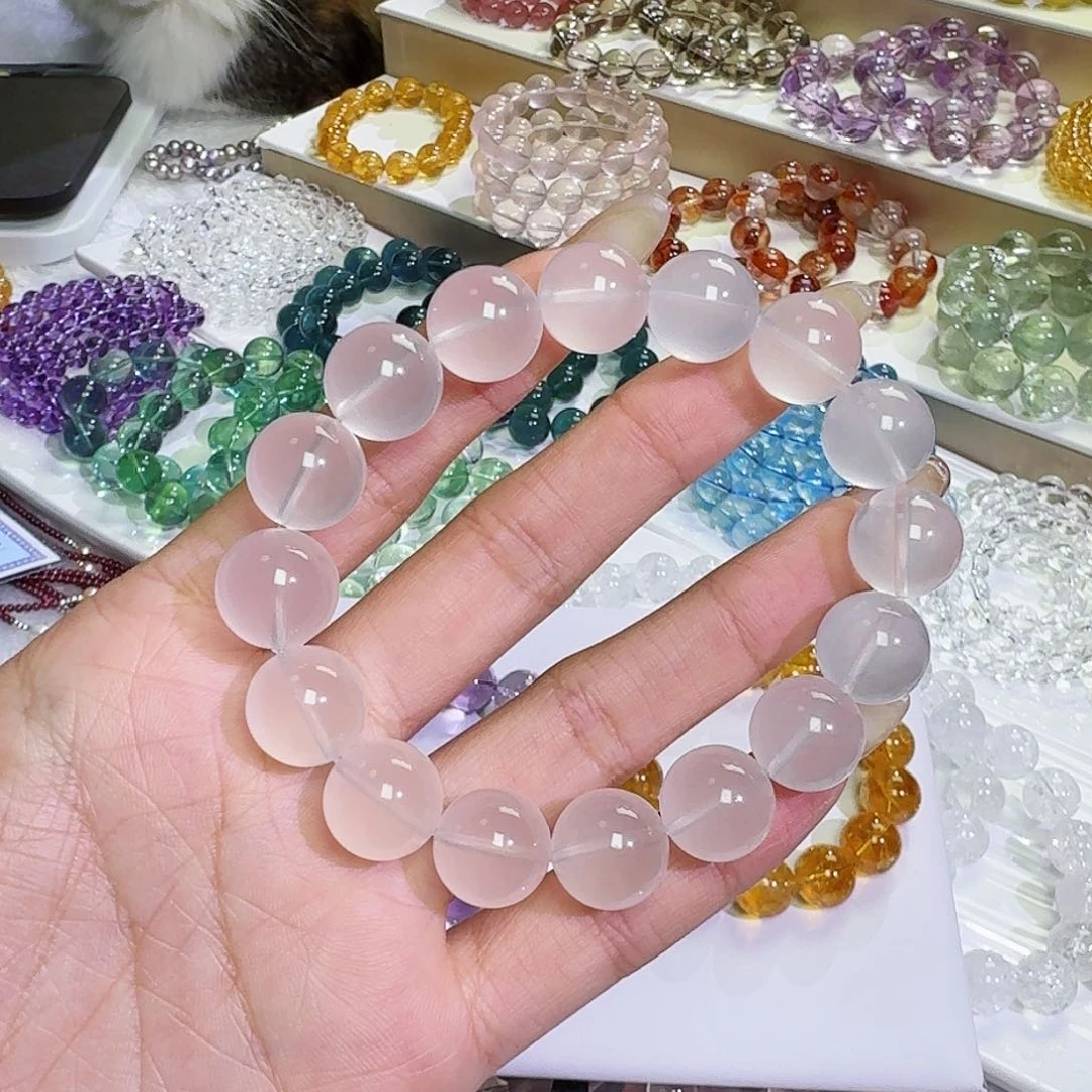 水晶手链未镶嵌G****o奶白晶13