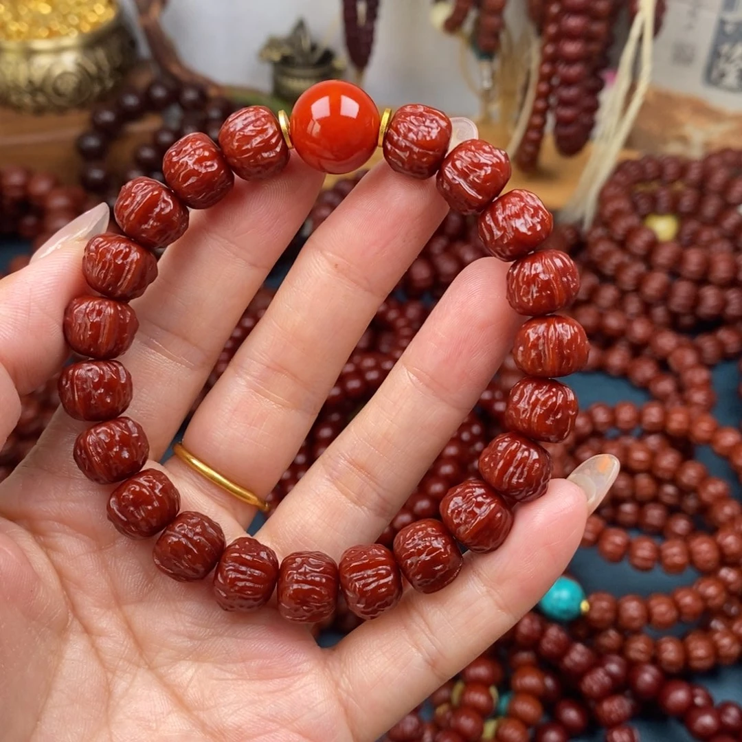 手串猴头核桃蛤蟆12+红