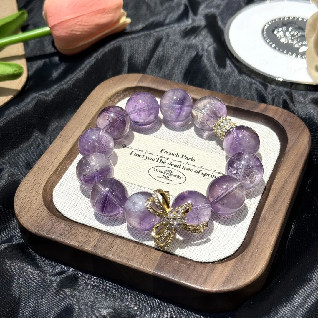 紫兔毛紫水晶手串手链 多样性发其一Z218