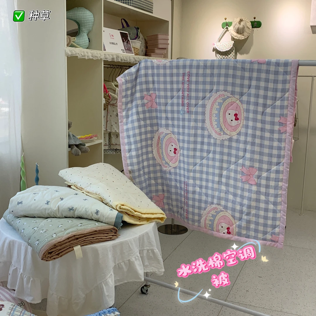 A类婴幼儿水洗棉空调被被子薄被夏被薄款棉被新生儿盖被夏凉被
