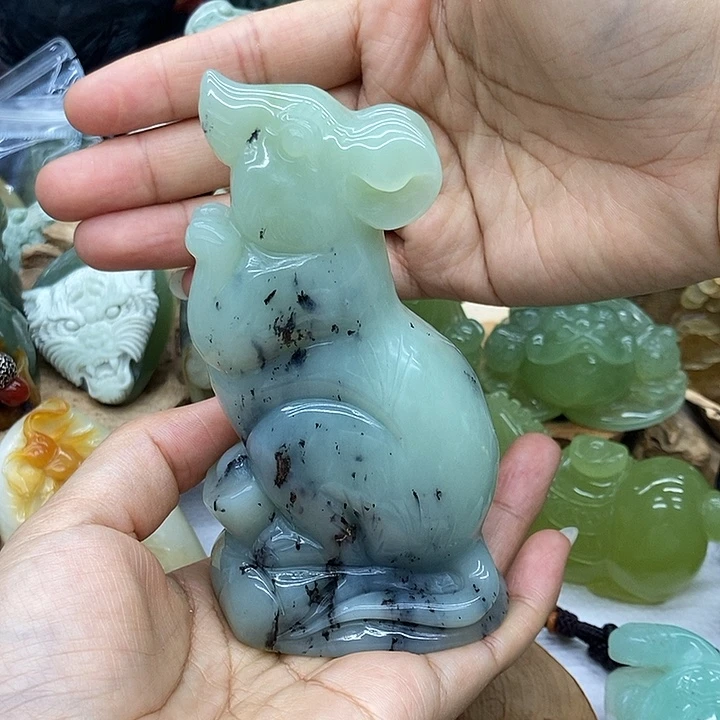 岫玉未镶嵌手把件