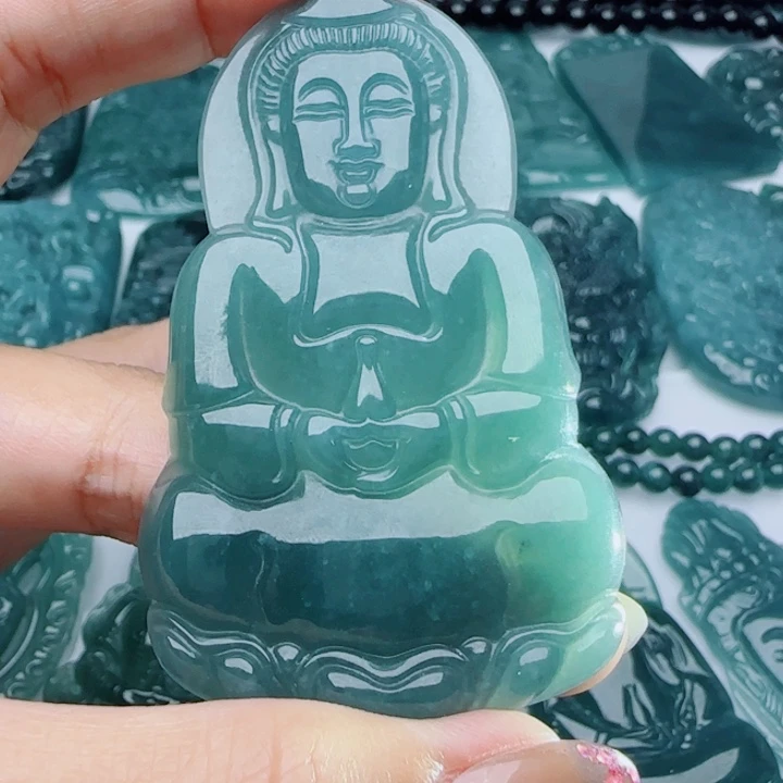 翡翠未镶嵌颈饰多样性发货天然A货翡翠