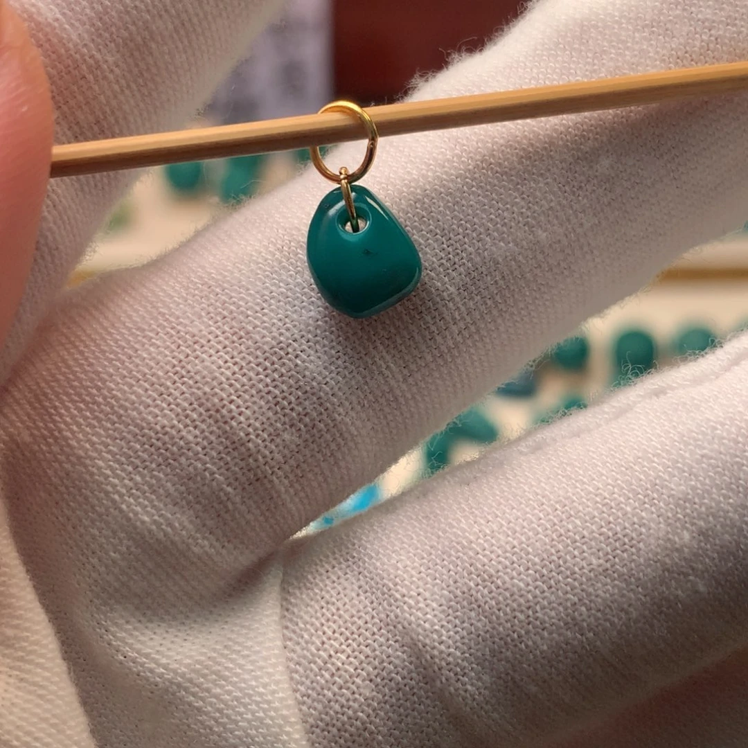 绿松石18K金镶嵌配饰