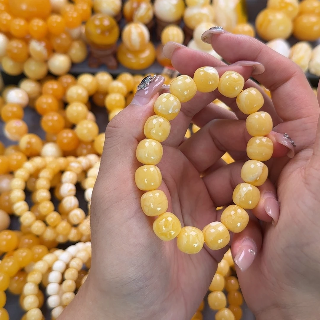 蜜蜡未镶嵌珠宝奇石同料13mm