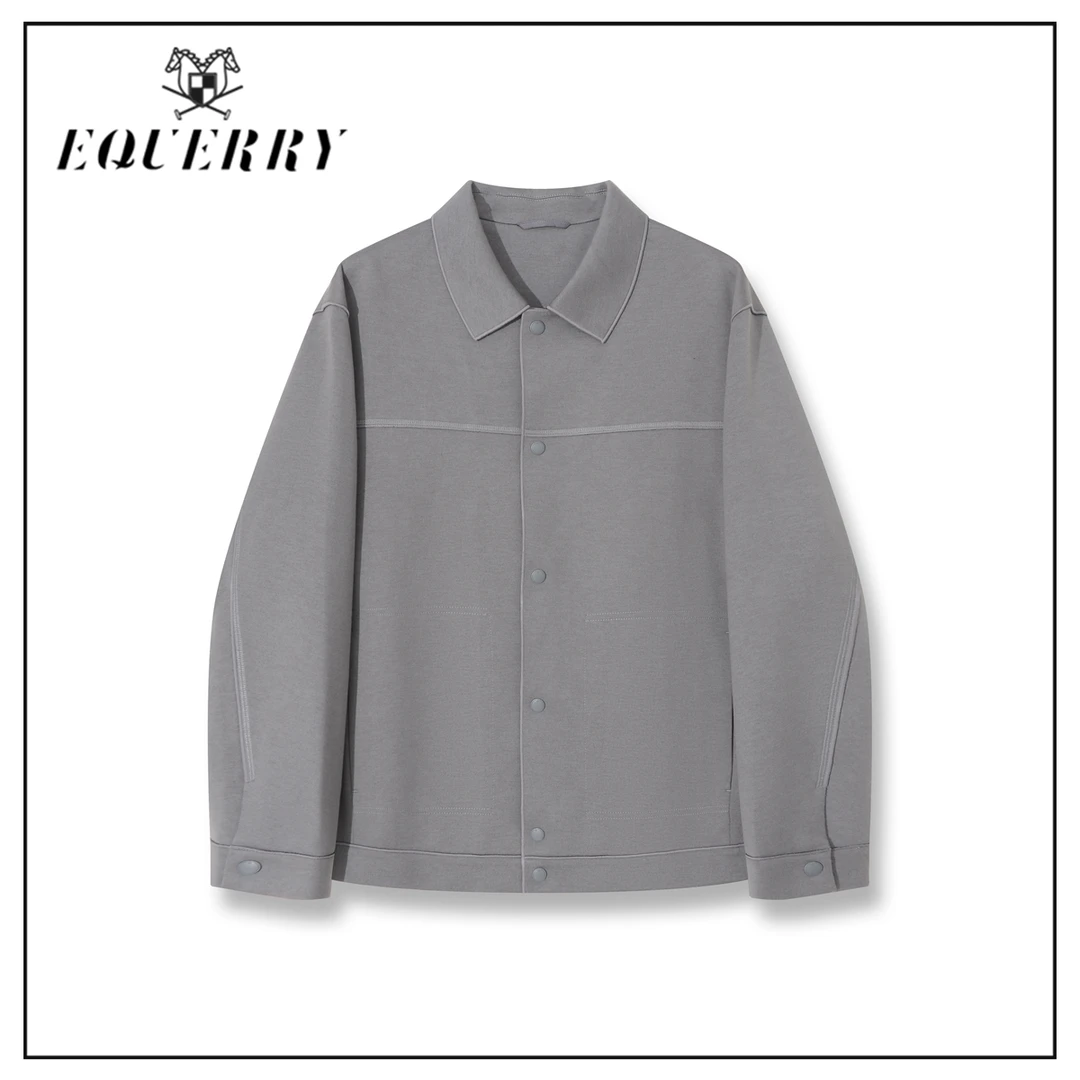 【元晨专享】EQ男装春装莫代尔绵羊毛混纺翻领夹克EQ05C3031-J382