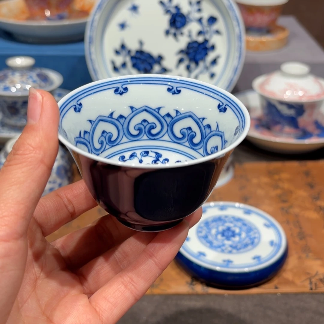 瓷片手工手绘陶瓷茶具