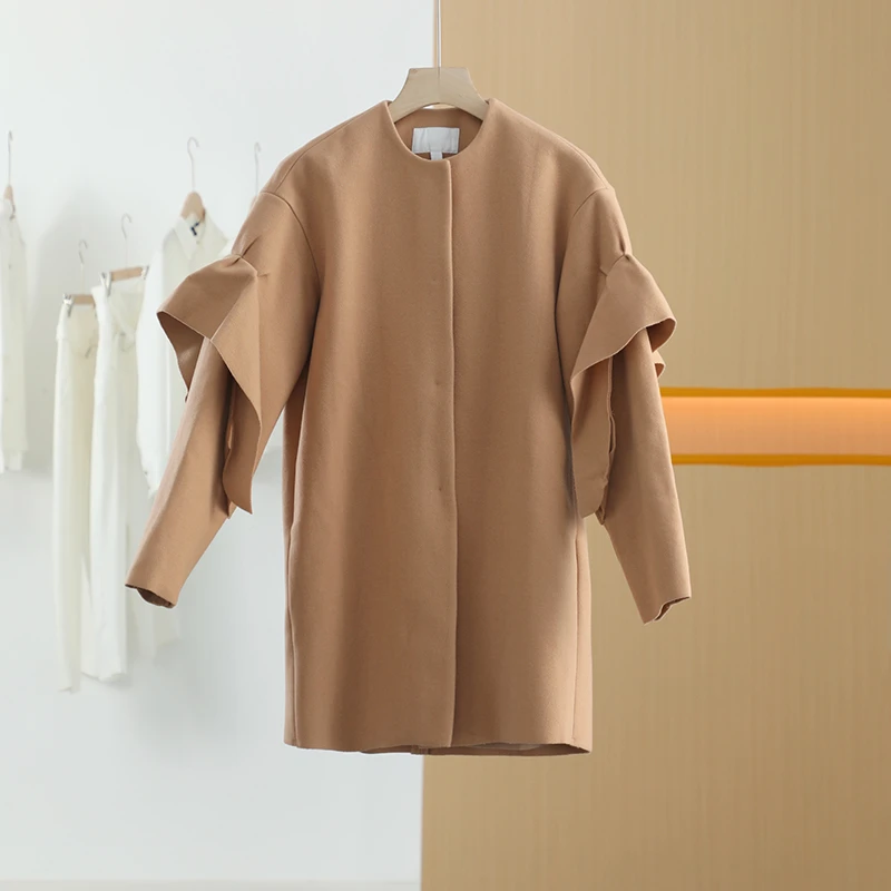 【半价q仓-唐长老自营】货号84283女装冬新款呢大衣J