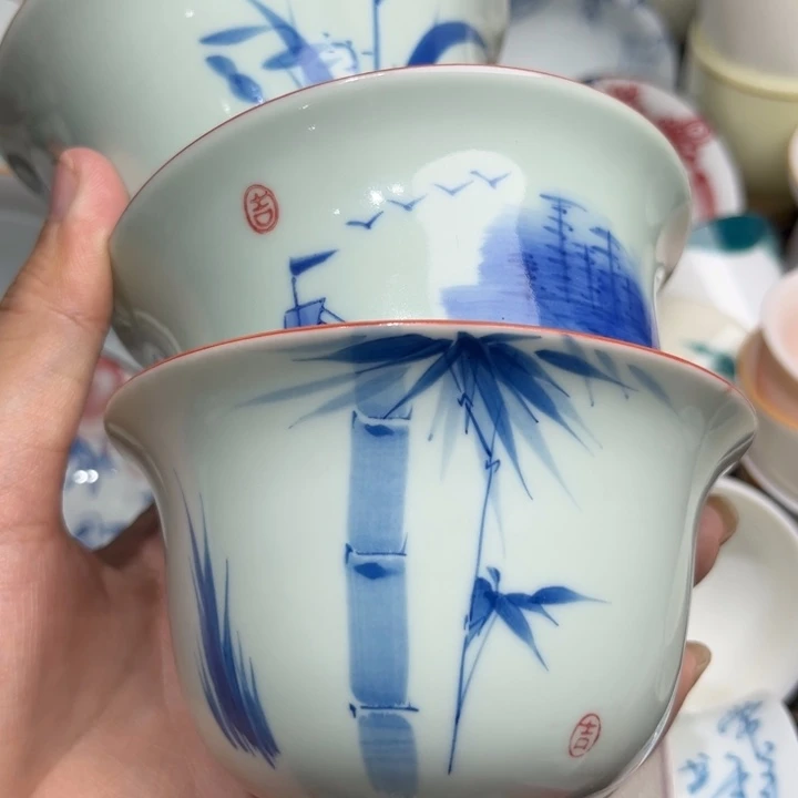 禅***谐3只微瑕茶具茶具茶具
