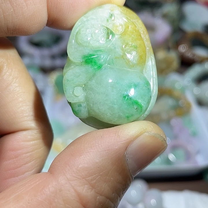 翡翠未镶嵌吊坠(不含链)福在眼前