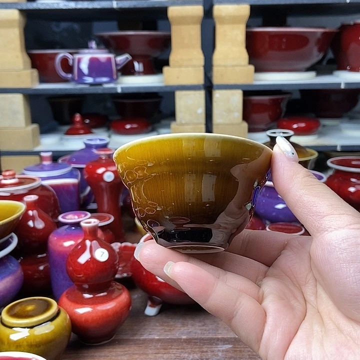 陶瓷景德镇名陶雅玩原矿郎红