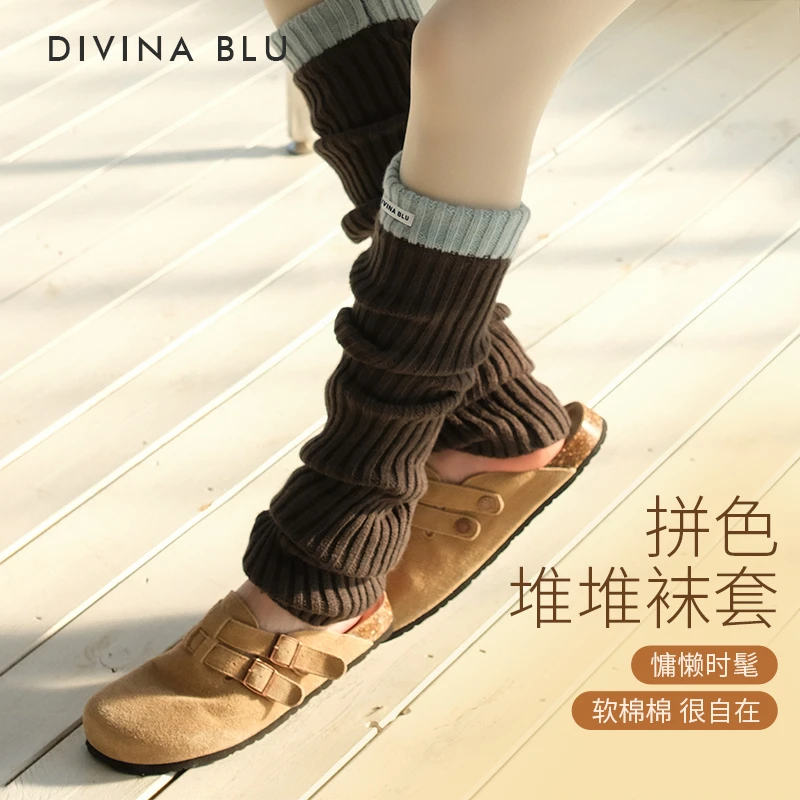 DIVINABLU日式透气中筒保暖冬季慵懒软棉小腿袜秋冬时髦袜套
