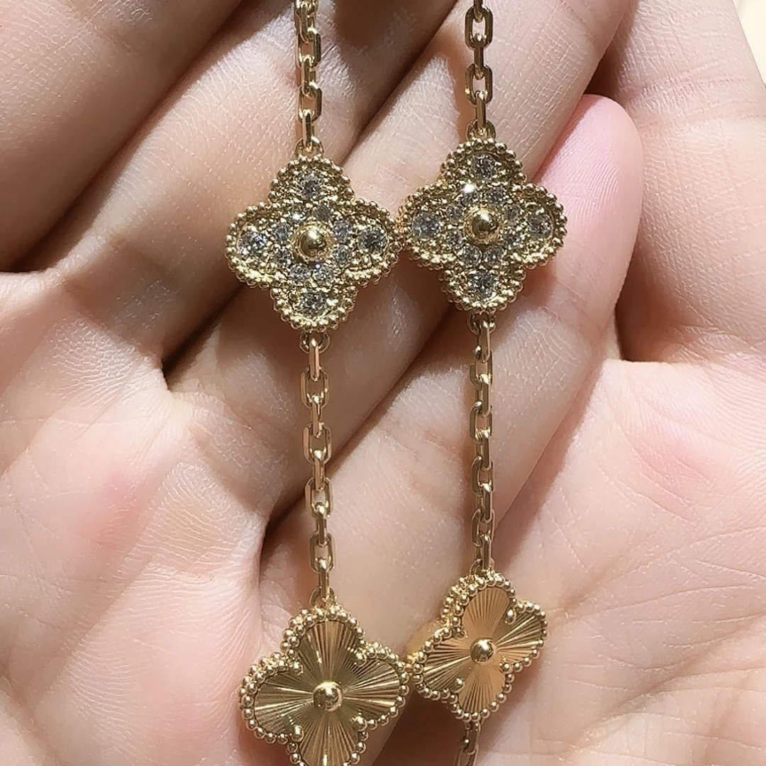 手链k黄18K金镶嵌钻石