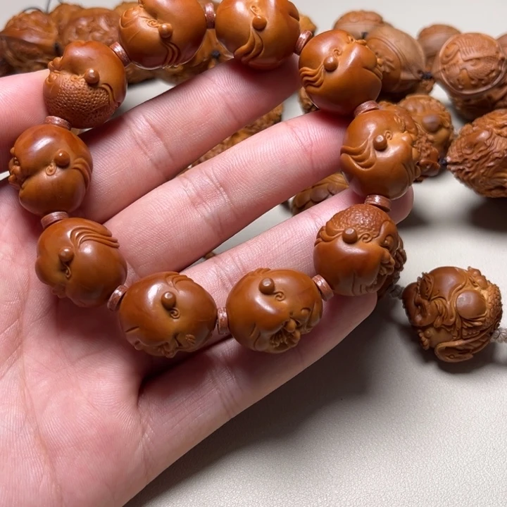 G***手串橄榄核十分开心