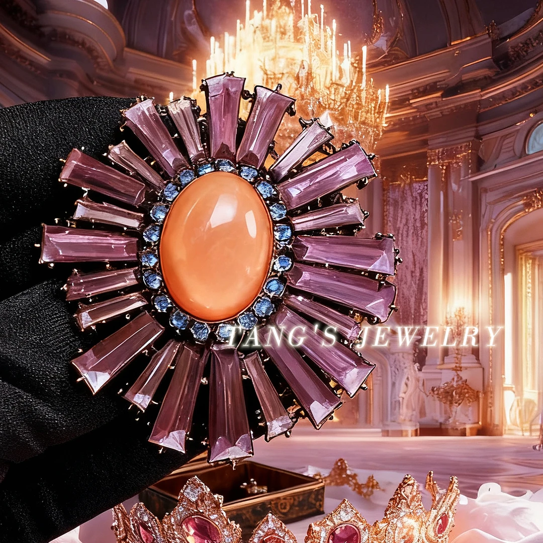 合金胸针 洛可可·紫芒华冕胸针 紫穹顶