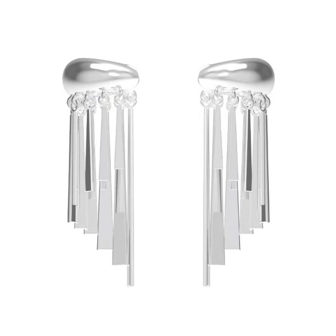 铜合金耳饰 乃万同款买手店松影流苏耳骨夹女简约时尚轻奢无耳洞