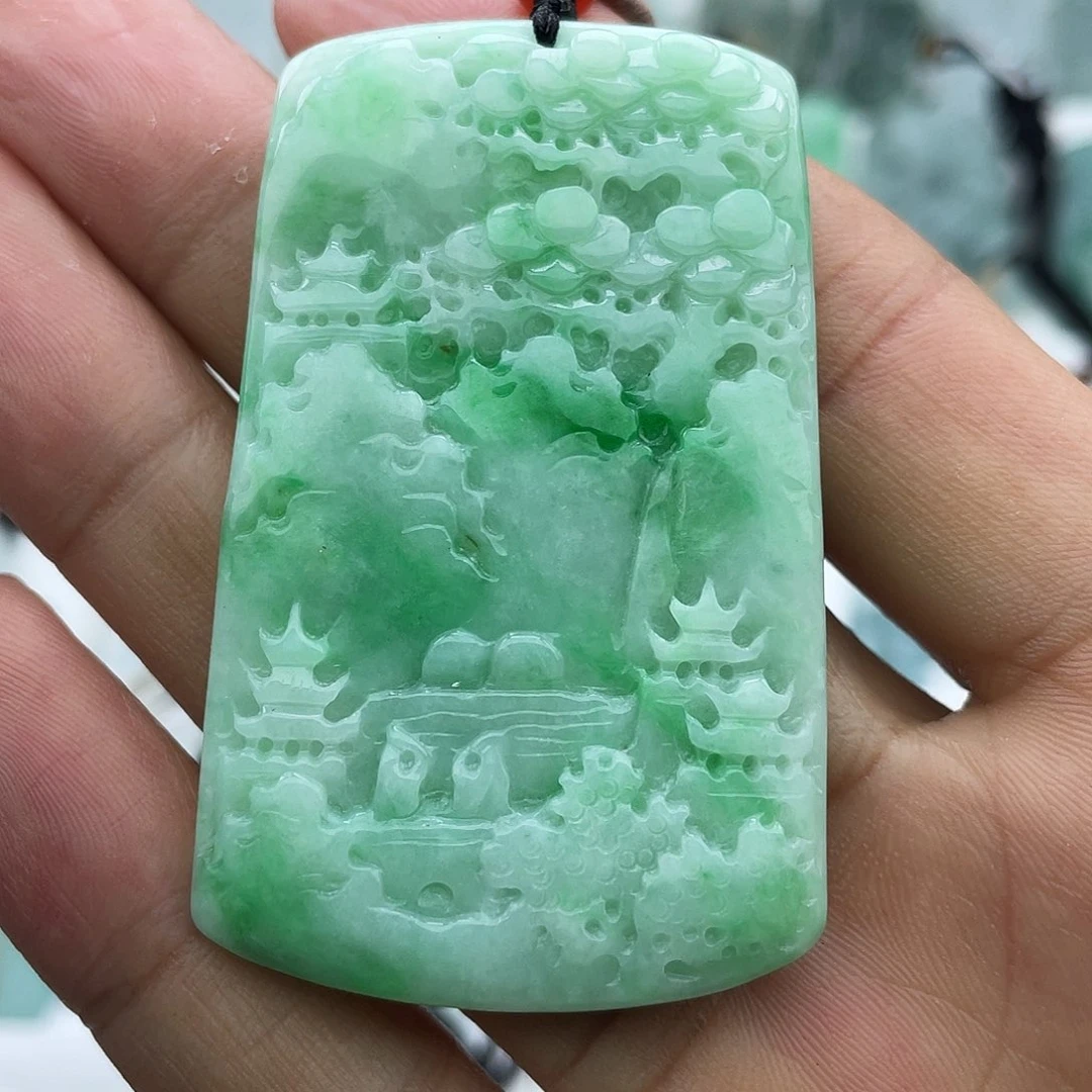 颈饰未镶嵌翡翠滨翡翠