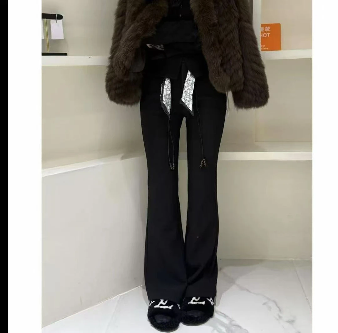 【人鱼腿精裤】2025加厚加绒时尚显瘦洋气人鱼喇叭裤5885