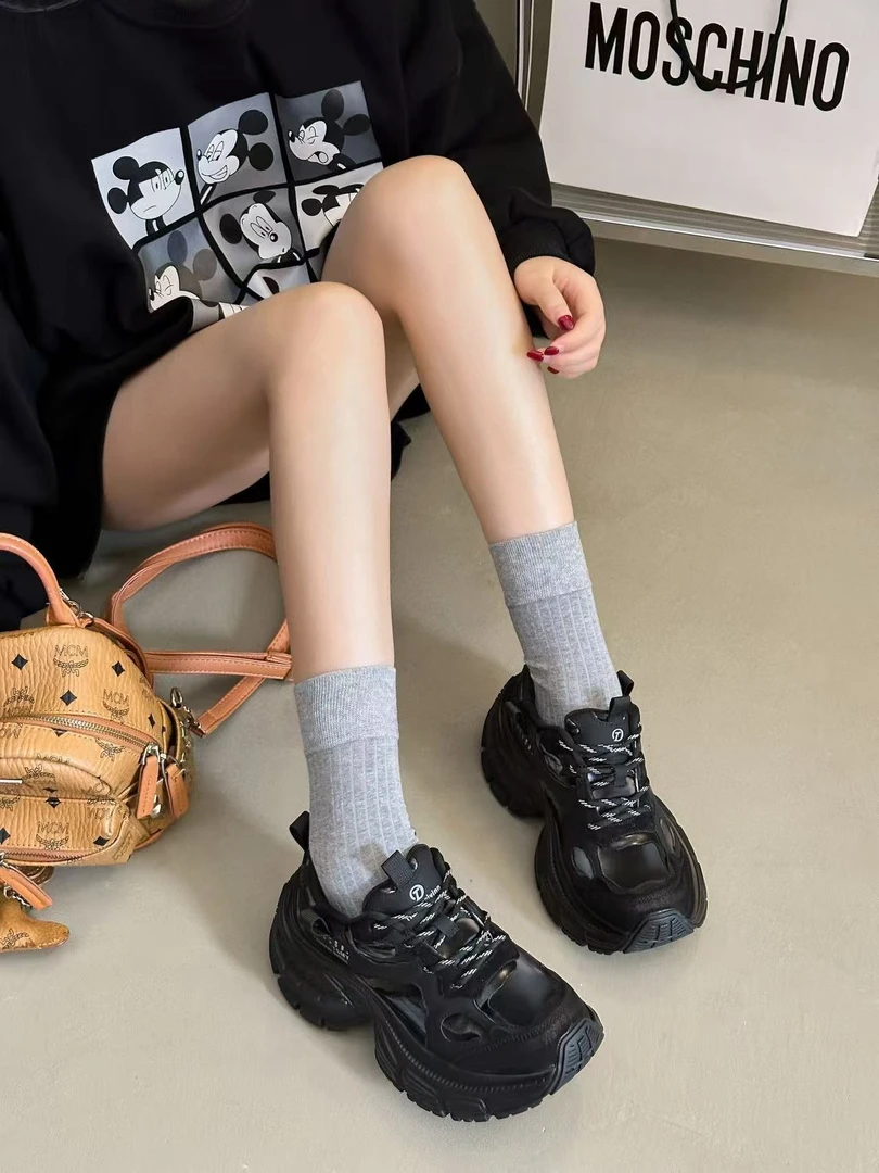 「球宝家」韩系复古厚底老爹鞋时尚百搭休闲增高鞋ffbl023-103