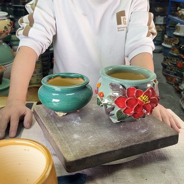 泳坤堂石湾花盆陶瓷